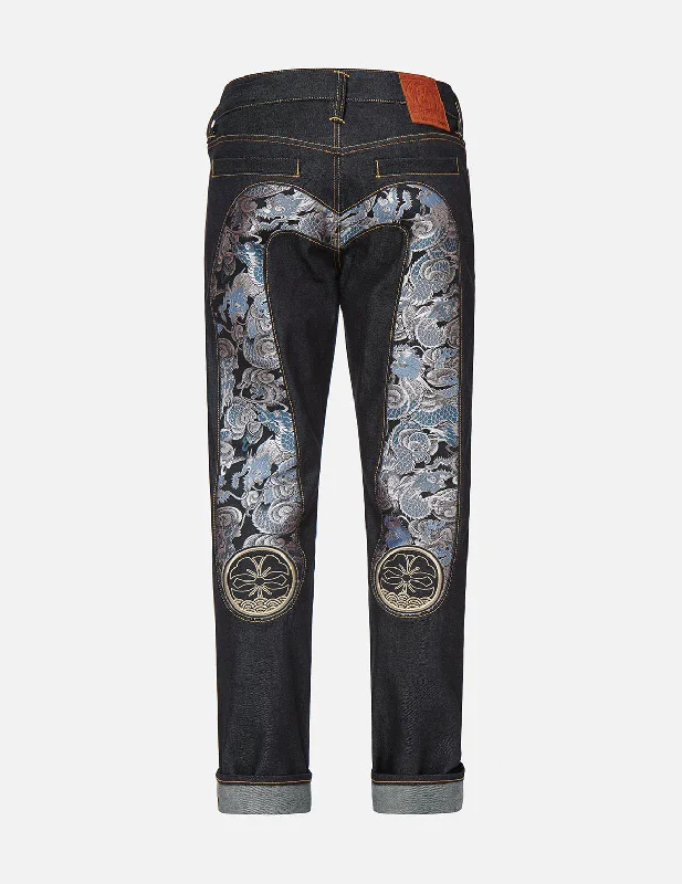 Dragon Brocade Daicock Insert Carrot Fit Jeans #2017