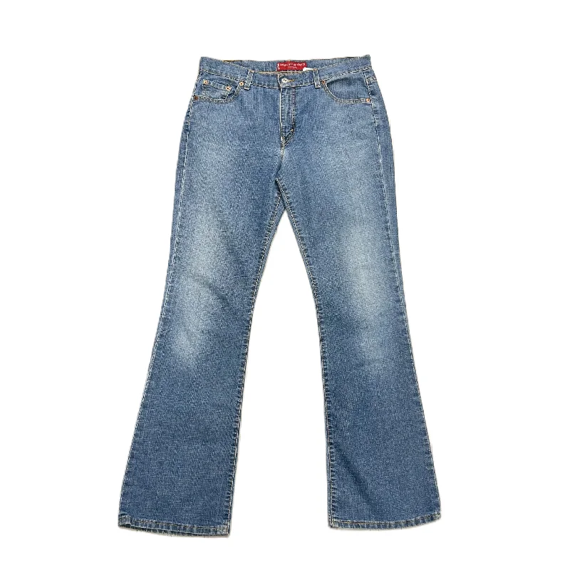 Jeans Boot Cut By Levis In Blue Denim, Size: 12