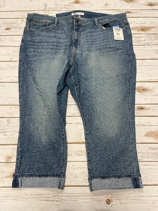 Jeans Cropped By Levis Signature In Blue Denim, Size: 24