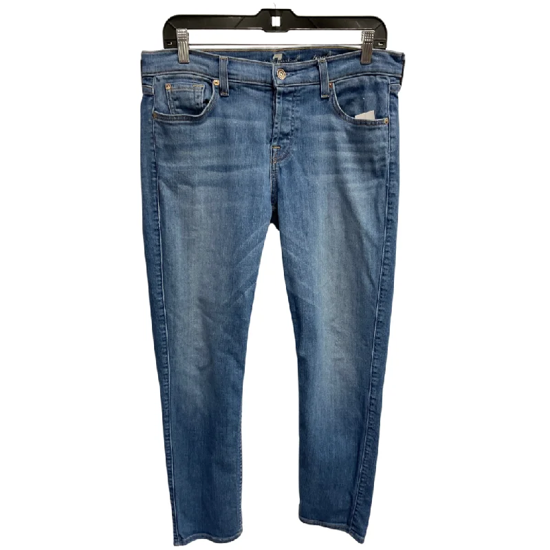 Jeans Designer By 7 For All Mankind In Blue Denim, Size: 10