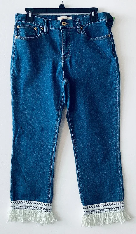 Jeans Designer By Tory Burch In Blue Denim, Size: 8