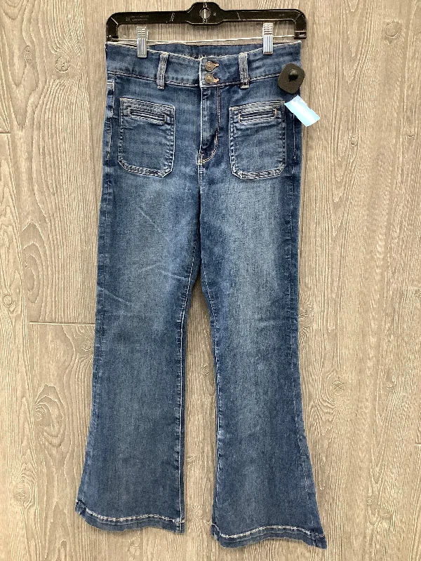 Jeans Flared By American Eagle In Blue Denim, Size: 4