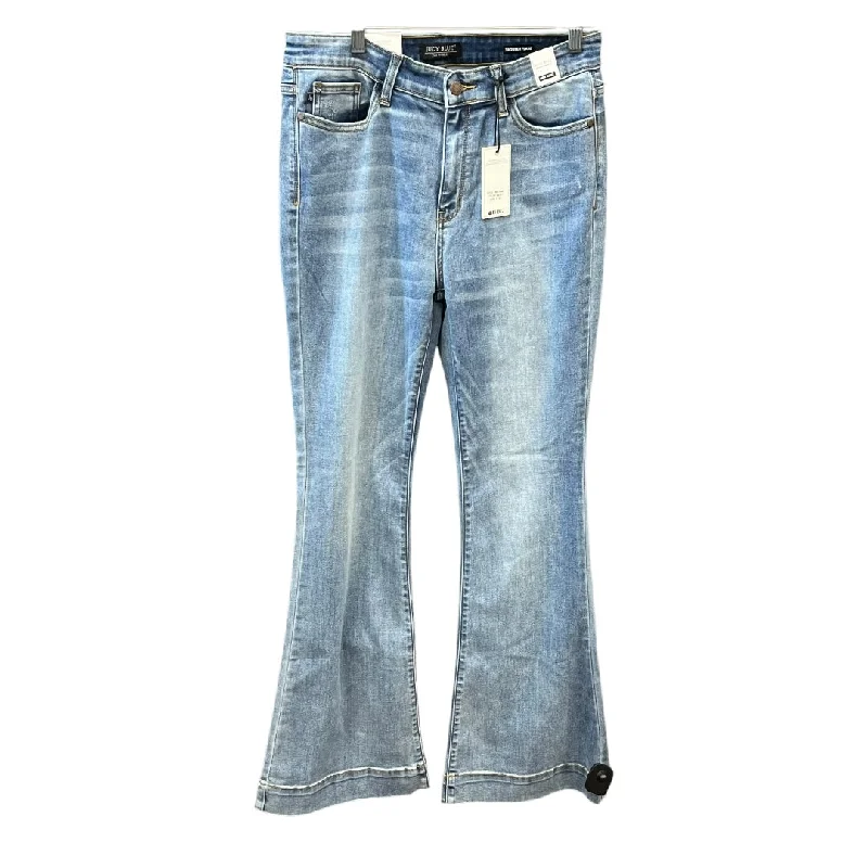 Jeans Flared By Judy Blue In Blue Denim, Size: 10