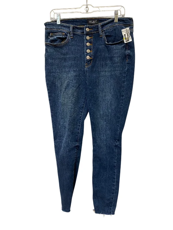 Jeans Skinny By Judy Blue In Blue Denim, Size: 12