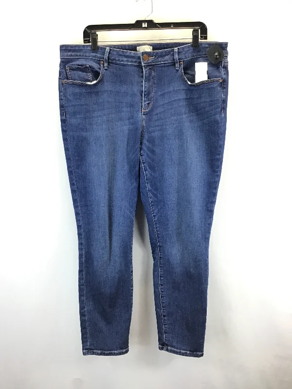 Jeans Skinny By Loft In Blue, Size: 16