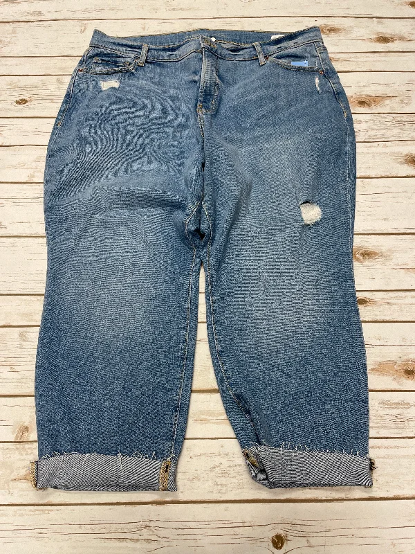 Jeans Straight By Old Navy In Blue Denim, Size: 22