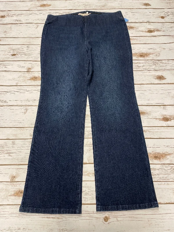 Jeans Wide Leg By Soft Surroundings In Blue Denim, Size: Xl