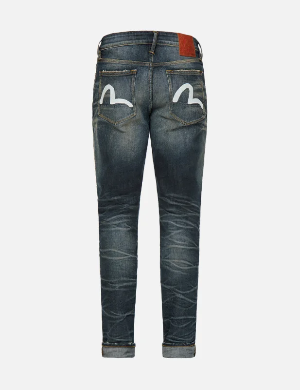 Vintage Collection Seagull Handprint High Contrast Wash Carrot Fit Denim Jeans